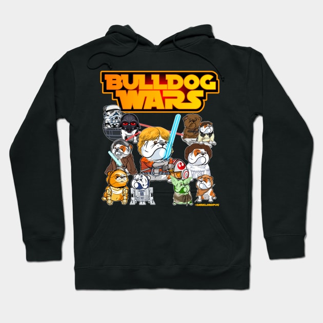 Bulldog Wars Hoodie by darklordpug